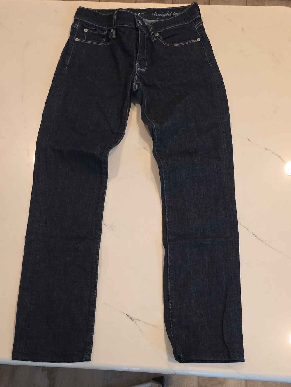 7 For All Mankind Dark Blue Straight Jeans